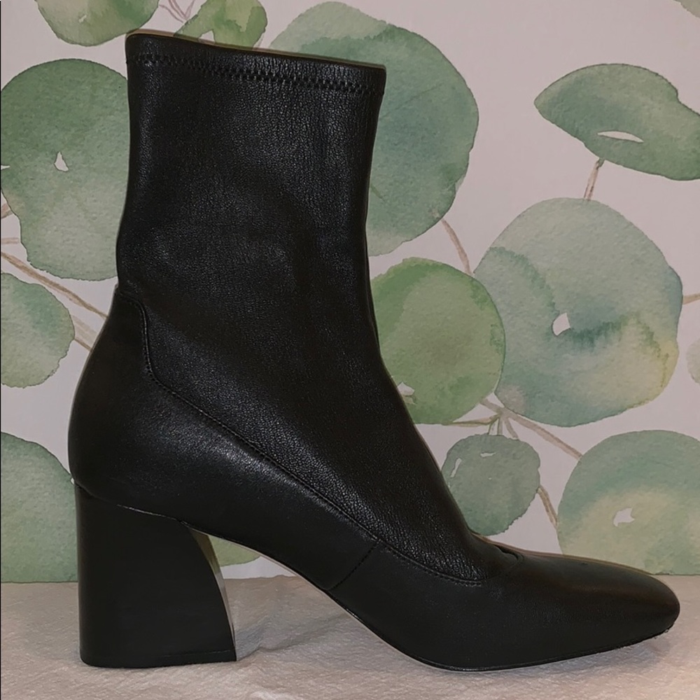 Donald J. Pliner Leather Stretch Leather Booties.